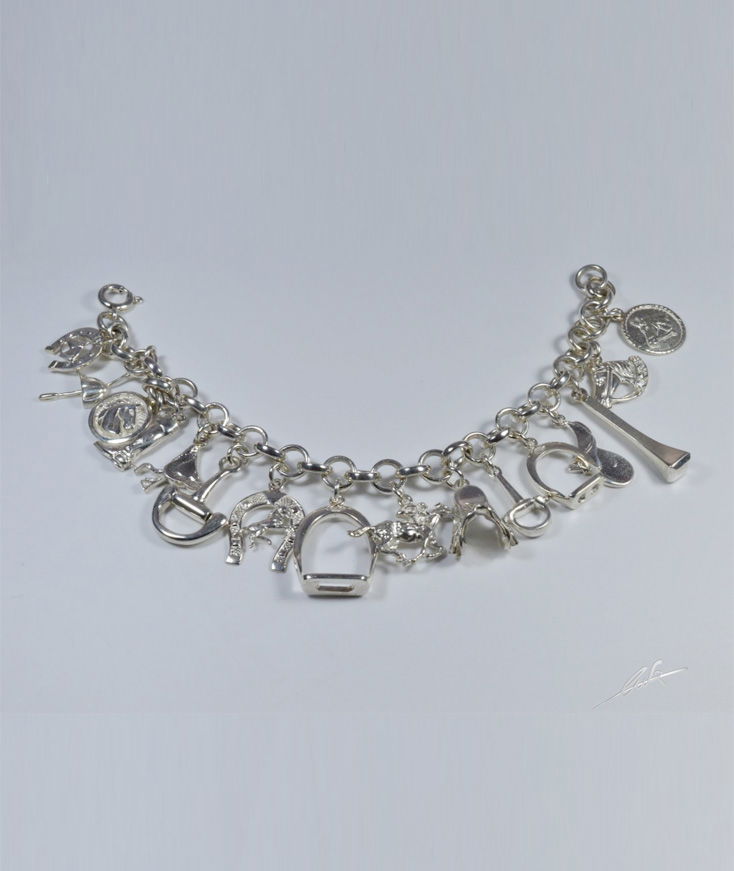 Bracciale ricco inglese realizzato a mano in argento titolo 925