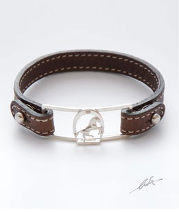 Bracciale cinturino pelle staffa