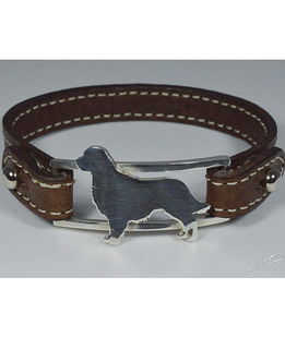 Bracciale argento sagoma cane Golden Retriever