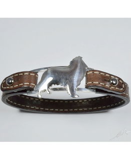 Bracciale argento sagoma Collie