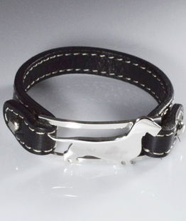 Bracciale argento sagoma Bassotto