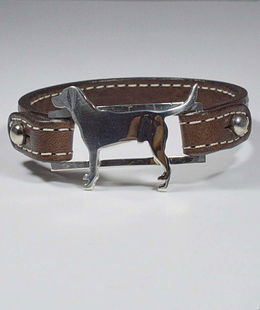 Bracciale argento sagoma Weimaraner