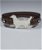 Bracciale in argento con sagoma di cane razza Cavalier King e cinturino in vera pelle di vacchetta
