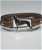 Bracciale in argento con sagoma di cane razza Levriere Whippet e cinturino in vera pelle di vacchetta
