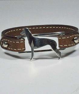 Bracciale argento sagoma Levriere Whippet