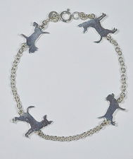 Bracciale catena rolò argento Chihuahua