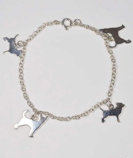 Bracciale catena argento rolò Chihuahua