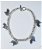 Bracciale a intercalari in argento, con sagome pendenti di cane razza Collie/Shetland