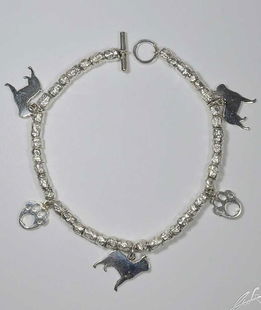 Bracciale intercalari argento sagome Boston