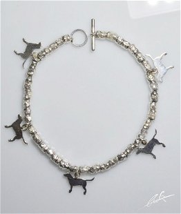 Bracciale intercalari Labrador in argento 925