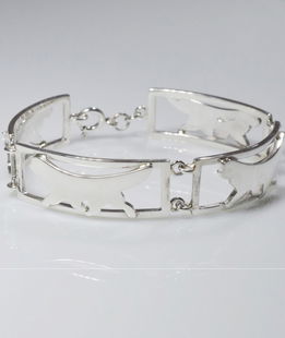 Bracciale 4 sezioni Terranova che cammina in argento 925