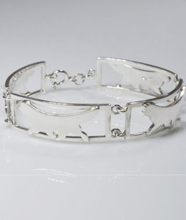 Bracciale 4 sezioni Terranova che cammina in argento 925