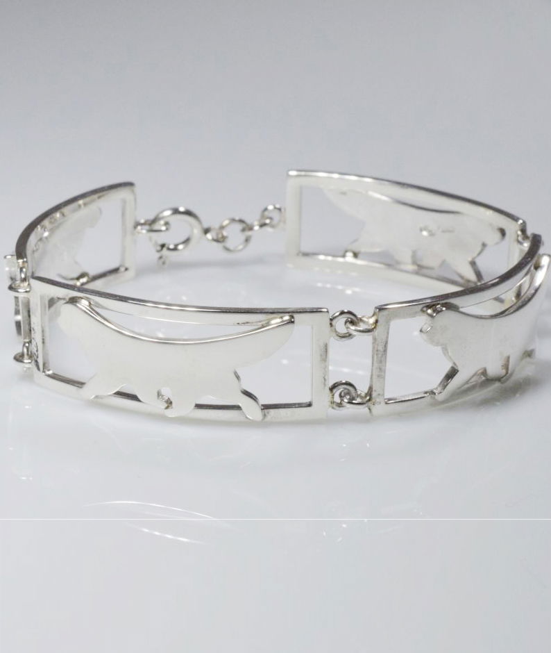 Bracciale 4 sezioni Terranova che cammina in argento 925