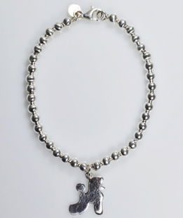 Bracciale pallini Puppy. 18 cm (misura personalizzabile)in argento 925 millesimi