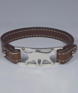 Bracciale argento sagoma gatto