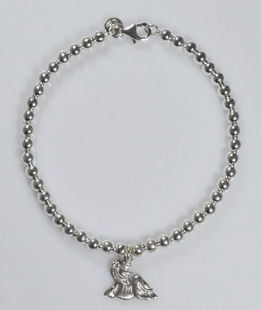 Bracciale pallini Shihtzu 3D in argento 925