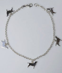 Bracciale Labrador 2 pendenti in argento 925