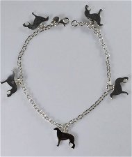 Bracciale Deerhound pendenti in argento 925