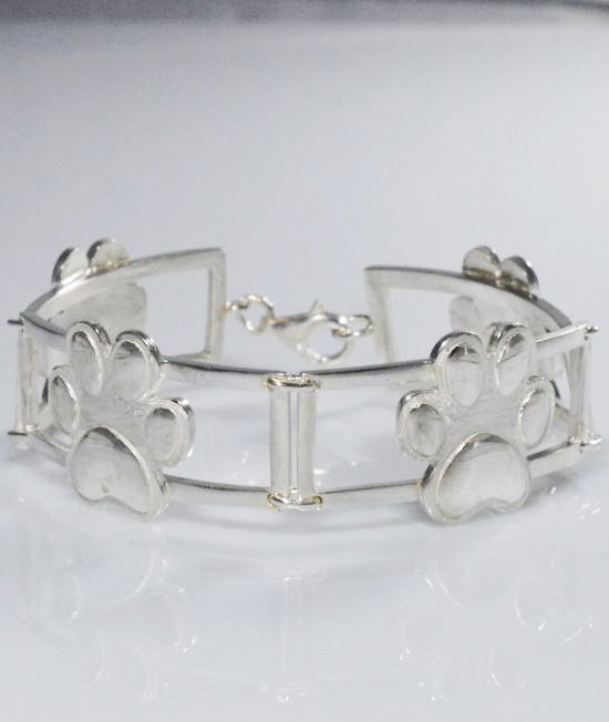 Bracciale 4 sezioni Orma in argento 925