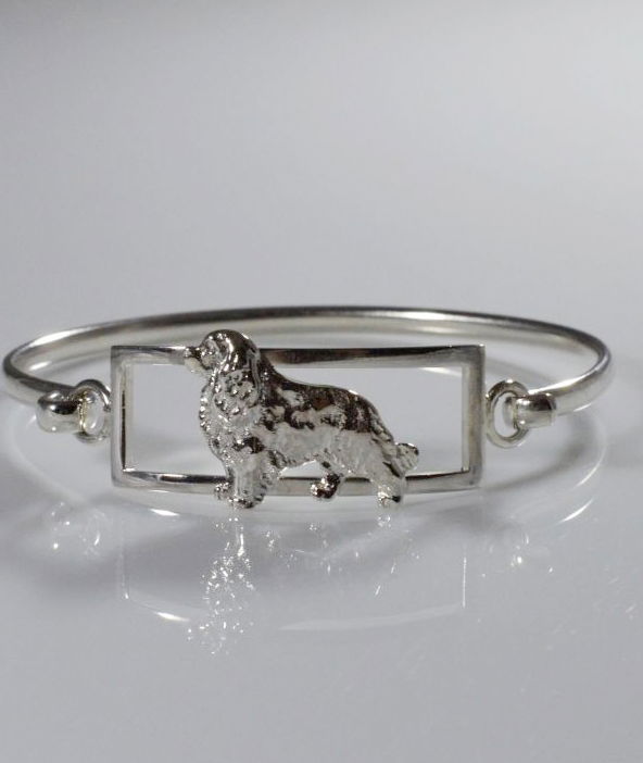 Bracciale rigido Cavalier King 3D in argento 925