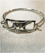 Bracciale rigido Bracco italiano in 3D cesellato a mano in argento 925