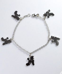 Bracciale rolò Puppy Barboncino in argento 925