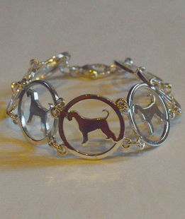 Bracciale 7 cerchi Schnauzer in argento 925