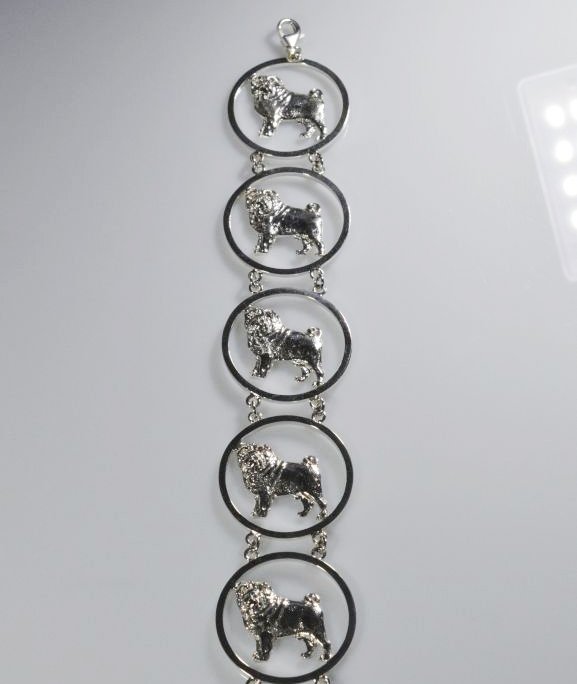 Bracciale 7 cerchi Carlino 3D  in argento 925