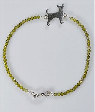 Bracciale Chihuahua pietre dure Crisoprasio in argento 925