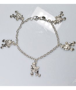 Bracciale rolò medio Barbone pendenti 3D in argento 925