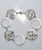 Bracciale cerchi piccoli Barbone 3D in argento 925