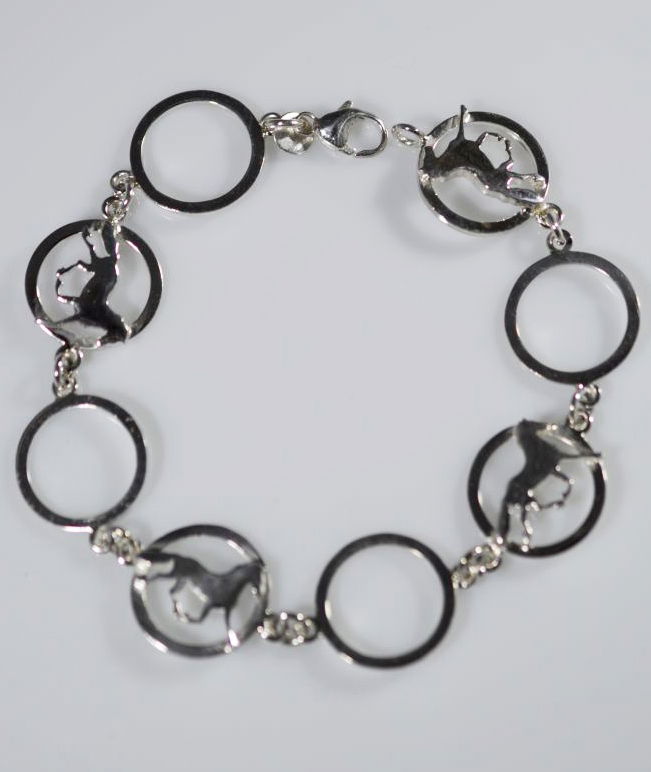 Bracciale cerchi piccoli Cavallo in argento 925