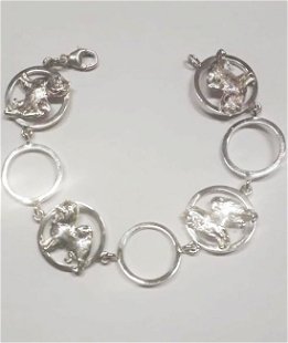 Bracciale Samoiedo 3D cerchi in argento 925