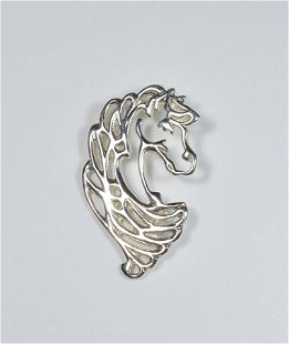 Ciondolo argento testa cavallo stilizzata