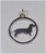 Ciondolo in argento a cerchio piccolo con sagoma di cane razza Bassotto a pelo corto, completo di girocollo omaggio