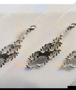Orecchini argento pendenti piccola zampina