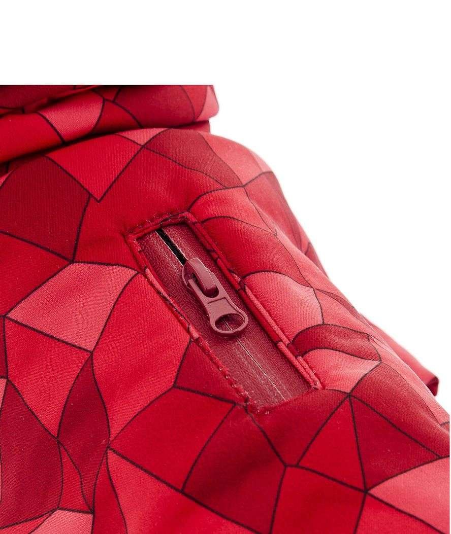 Cappotto sportivo modello Air rosso con cerniera per pettorina per cani  - foto 3