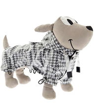 Impermeabile regolabile con elastico modello Favola Pied de poule per cani