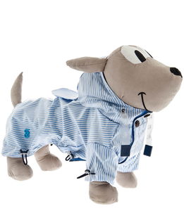 Impermeabile regolabile con elastico modello Favola Righe per cani 