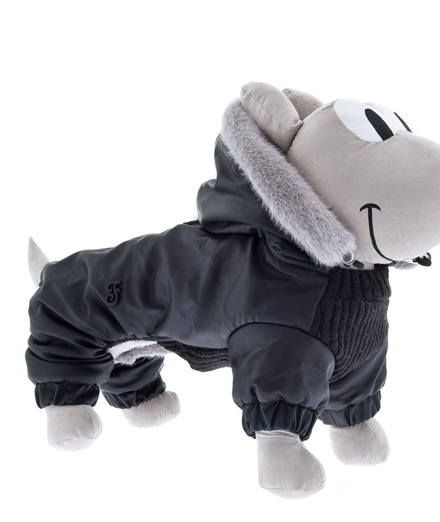Cappotto morbido impermeabile con cappuccio in ecopelliccia modello Neve per cani  - foto 11
