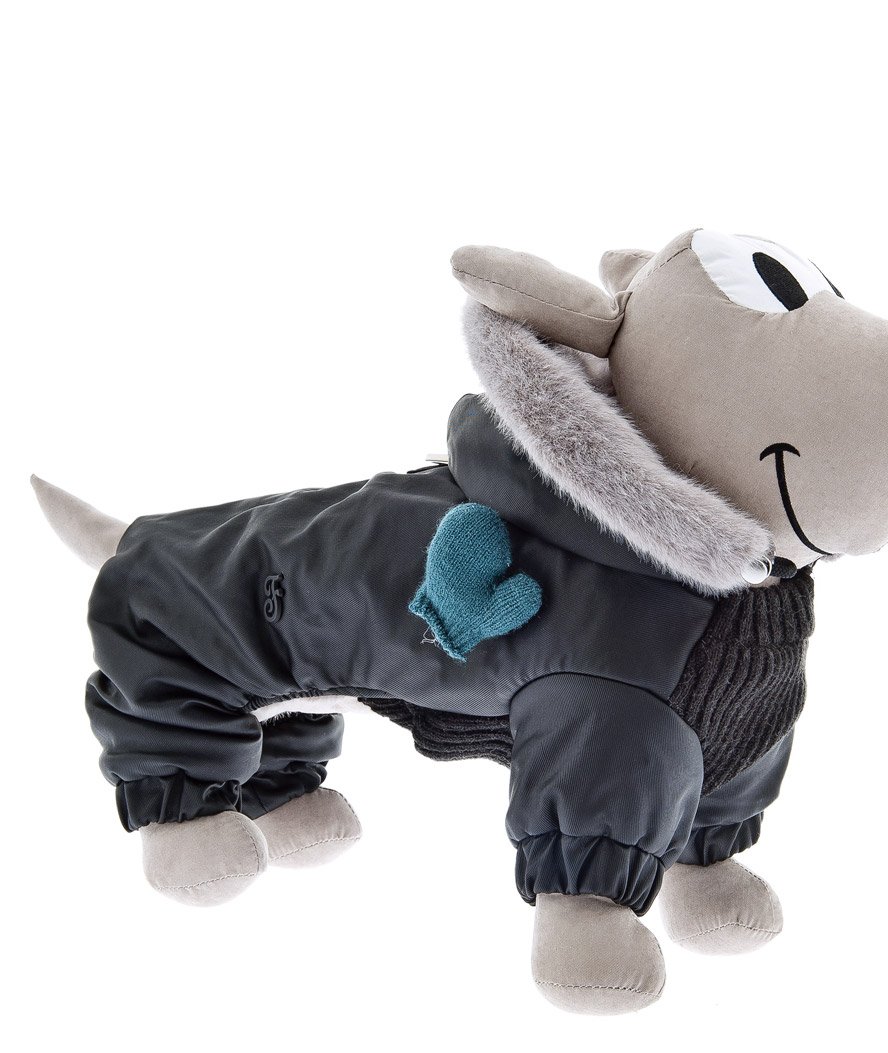 Cappotto morbido impermeabile con cappuccio in ecopelliccia modello Neve per cani  - foto 14