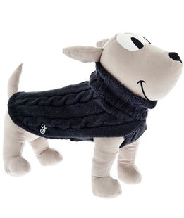 Maglione per cani a intrecci e coste lisce modello Abbraccio