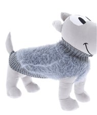 Maglioncino modello Batuffolo con collo e fondo in maglia per cani