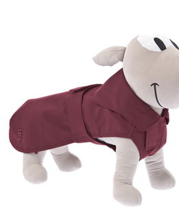 PROMOZIONE Impermeabile con asola per collare e pettorina modello Acquerella per cani 75 CM VERDE