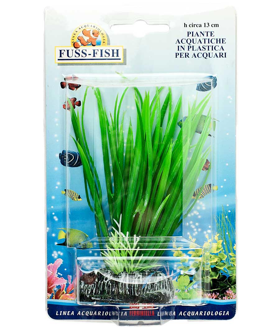 Decorazione piantina acquatica in plastica per acquari