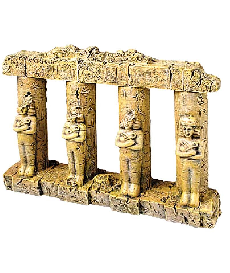 Decorazione colonne d'Egitto con statue per acquari