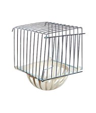 Nido esterno con griglia in metallo per gabbia uccelli