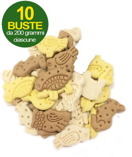 Biscotti per cani animaletti golosi vaniglia 10 buste da 200 g