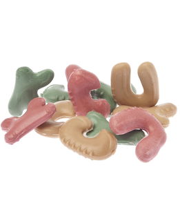 Bone Fruit snack vegetali per cani Letterine 12 buste da 100 g cad. con calcio e vitamina C