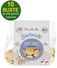 Biscotti per cani Biscrocchi Sport Energy banana e zenzero 10 buste da 400 g